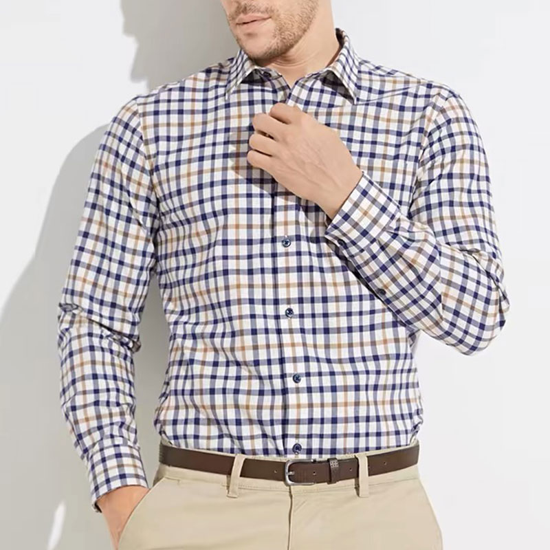 Men Formal Wear Top - Chemise en pur coton à manches
