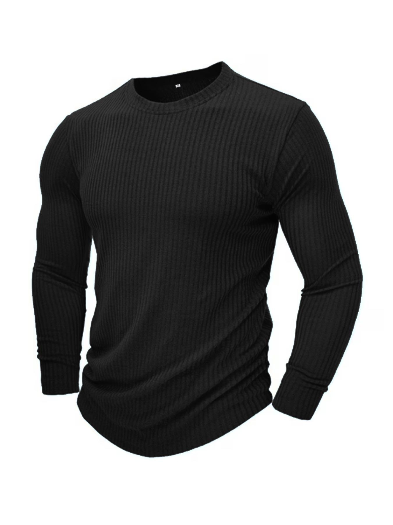 Men Formal Wear Top - T-shirt en tricot à manches longues