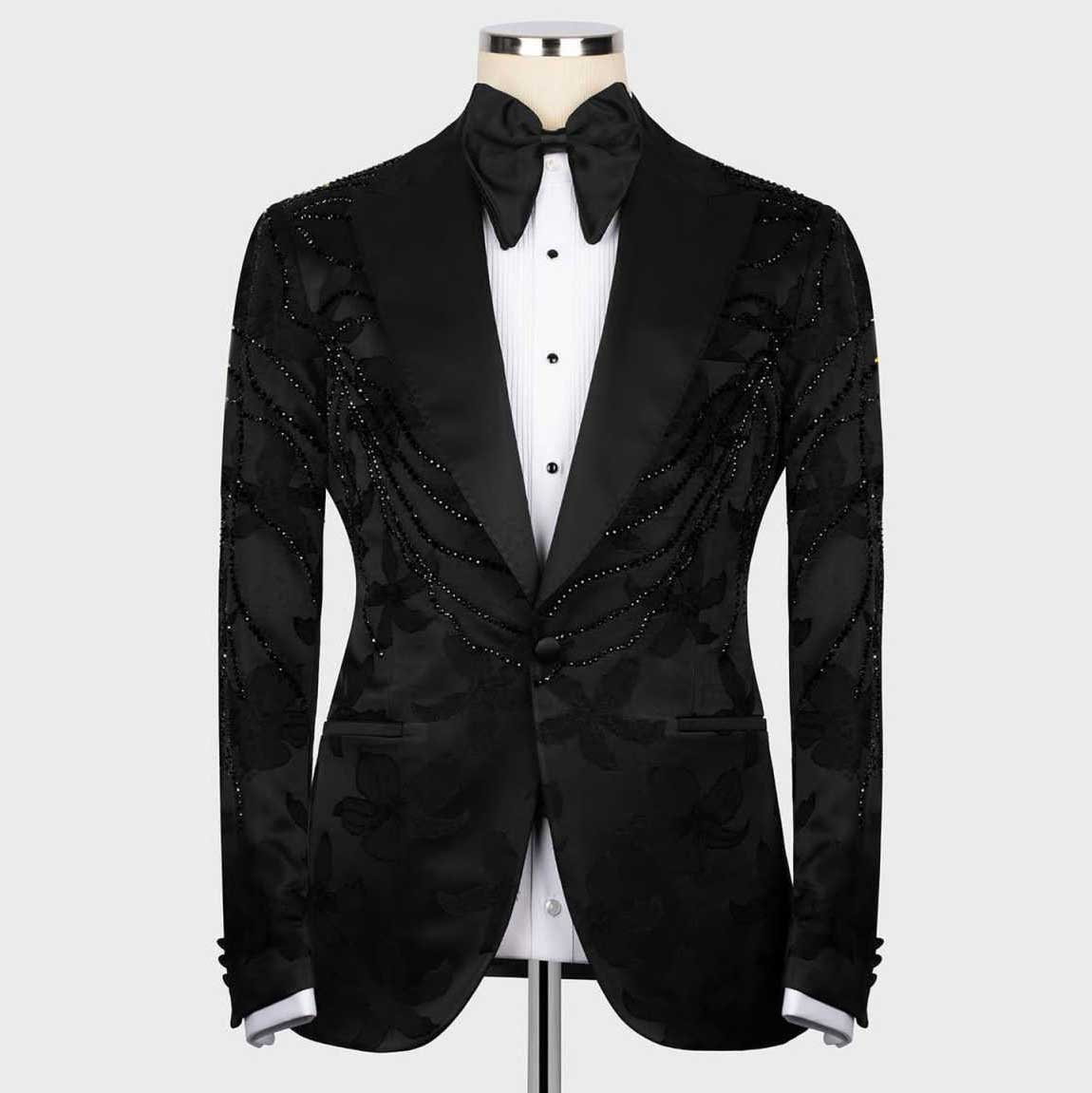 Men Formal Wear With Coat - Costume de fête défilé de mode