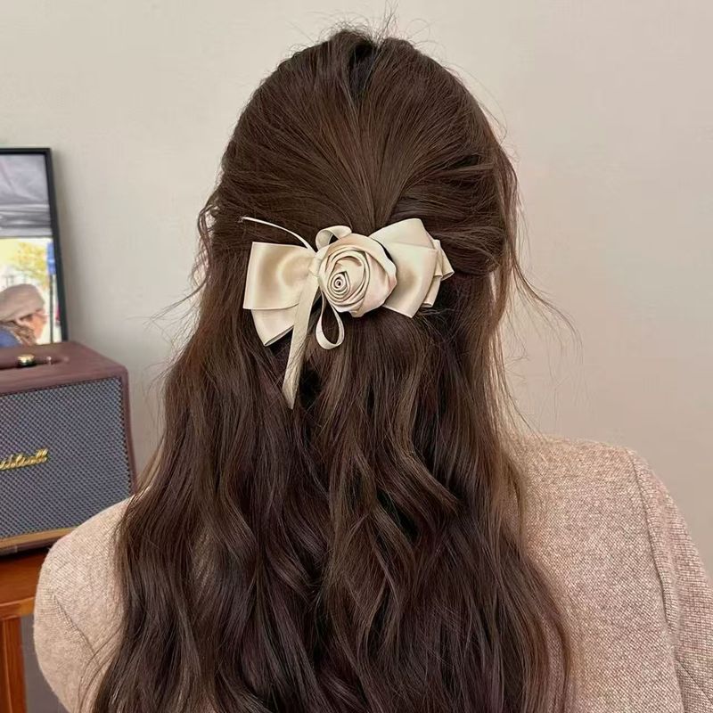 Tie Bar Clip - Noeud rétro, rose, clip banane, dos