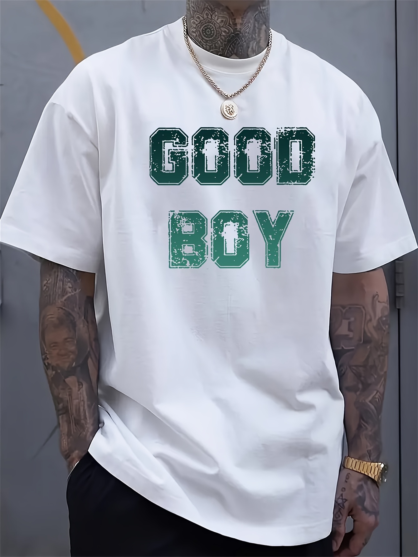 Men Formal Wear Top - T-shirt imprimé « Good Boy »
