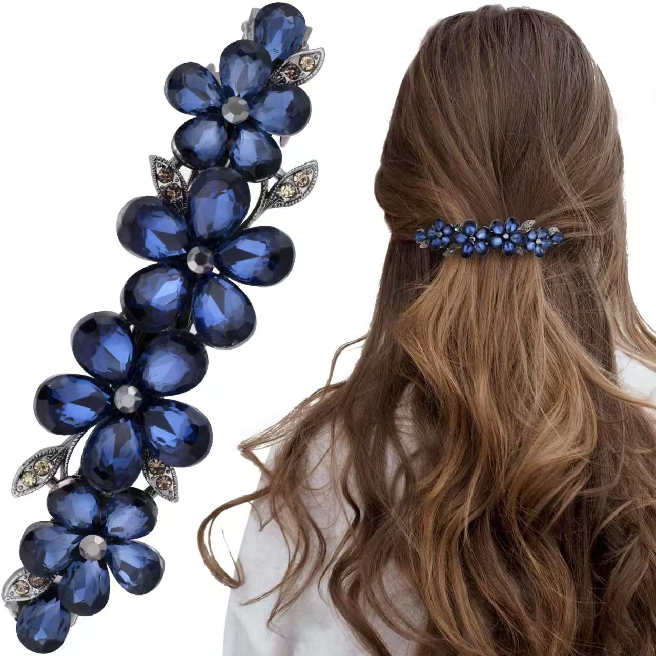 Tie Bar Clip - Pince à cheveux élégante noire en