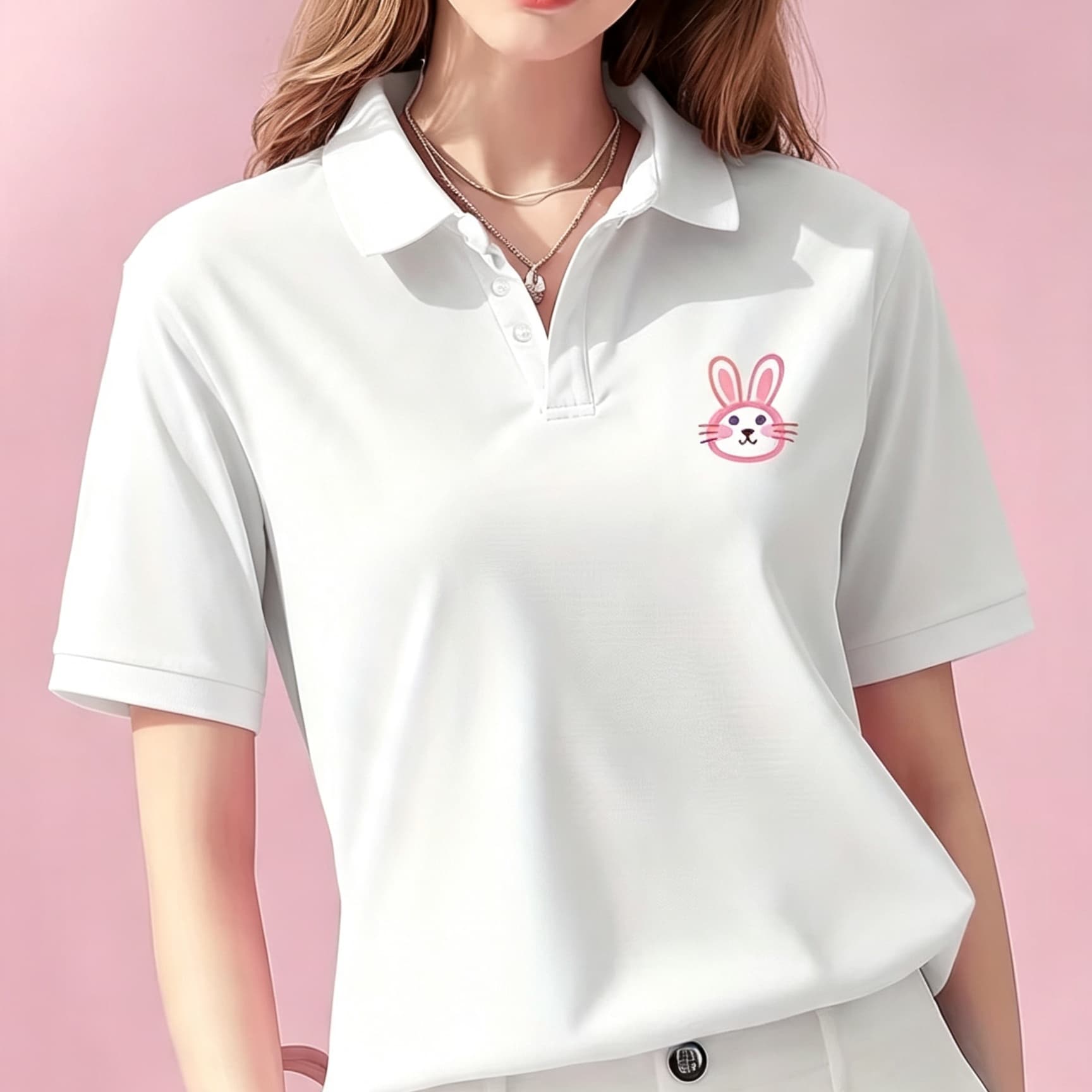 Men Formal Wear Top - Polo unisexe noir à col à