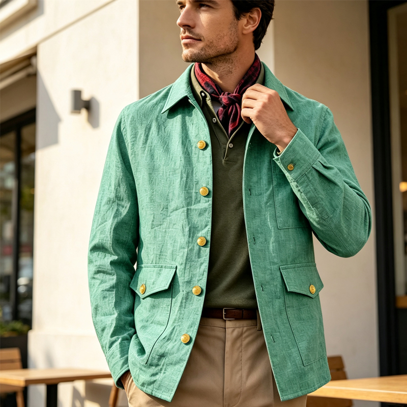 Men Formal Wear With Coat - Veste en lin vintage pour homme,