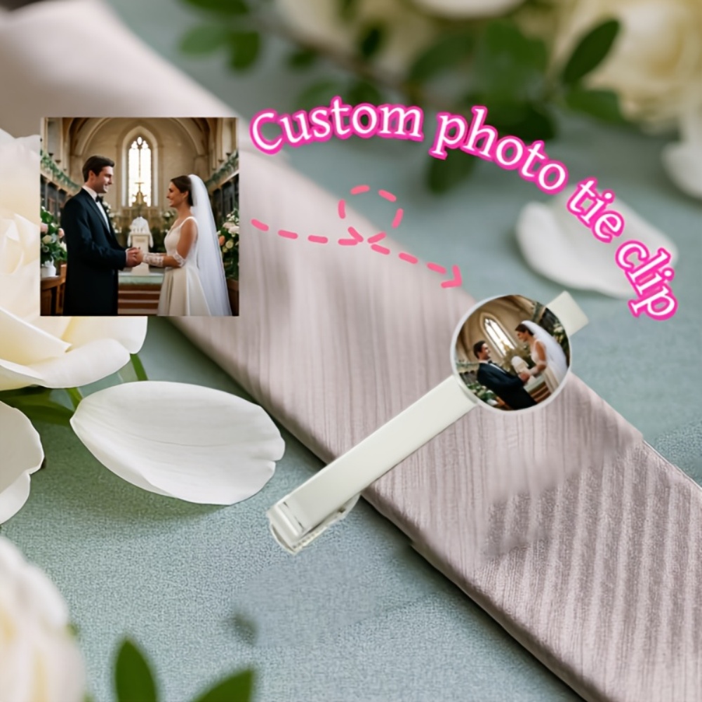 Tie Bar Clip - Pince à cravate personnalisée avec photo