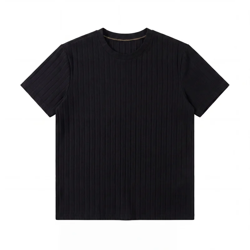 T-shirt côtelé décontracté pou - Men'S Used Formal Wear avis et prix