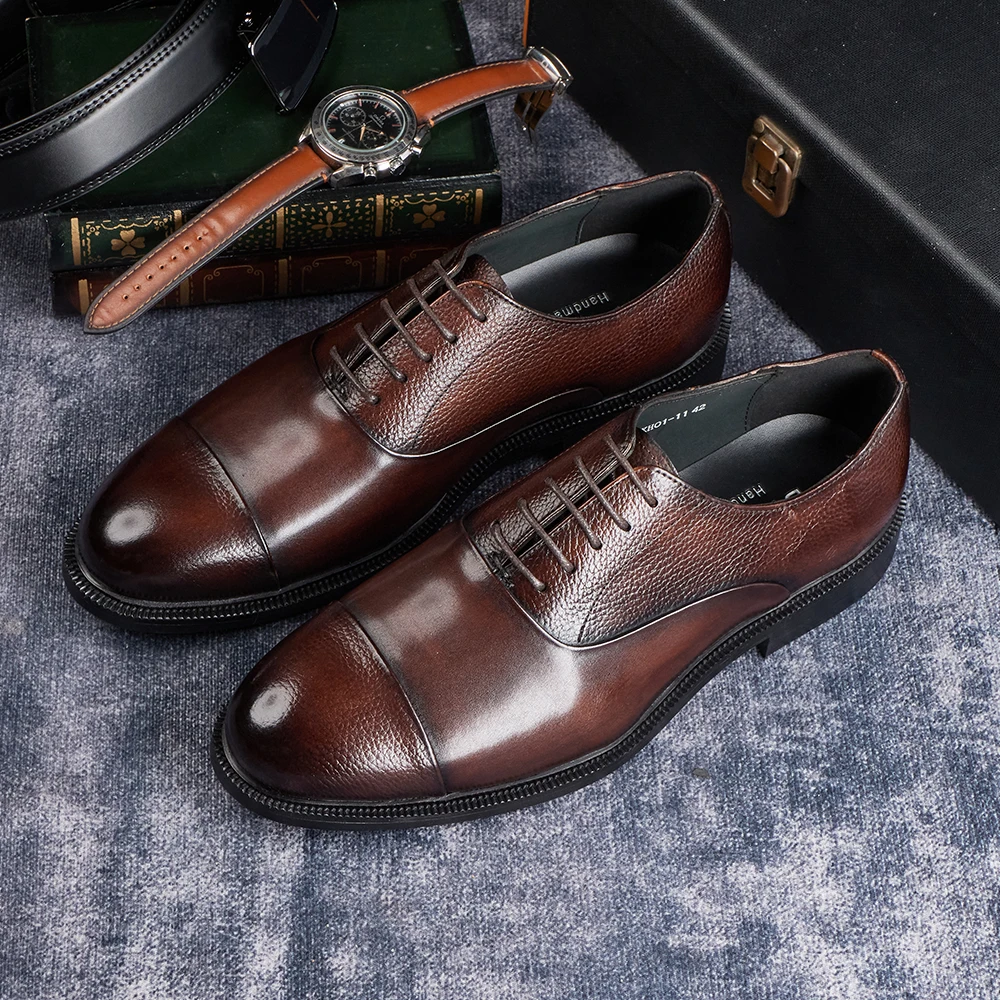 Chaussures Oxford en cuir de v - Men'S Used Formal Wear avis et prix