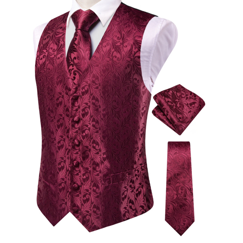 Veste de costume jacquard flor - Formal Vest Waistcoat avis et prix