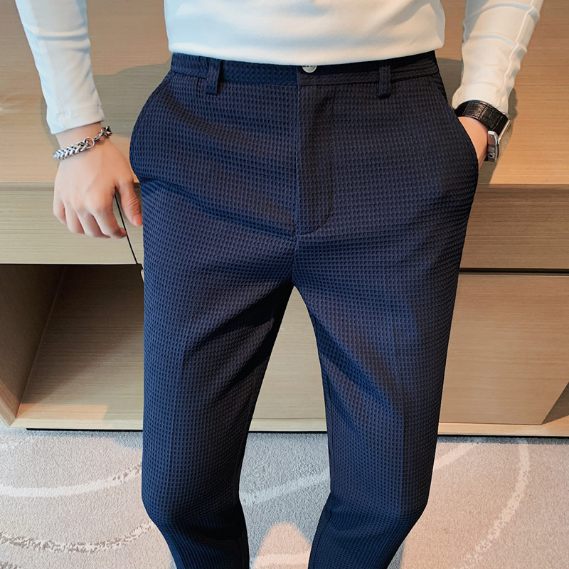 Pantalon gaufré extensible pou - Men'S Formal Attire avis et prix