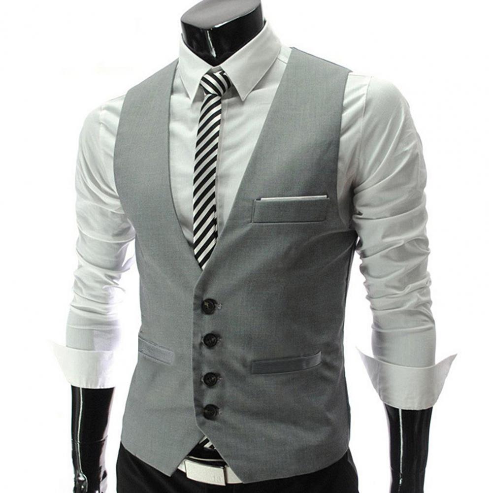 Hommes Gilet simple boutonnage - Formal Vest Waistcoat avis et prix