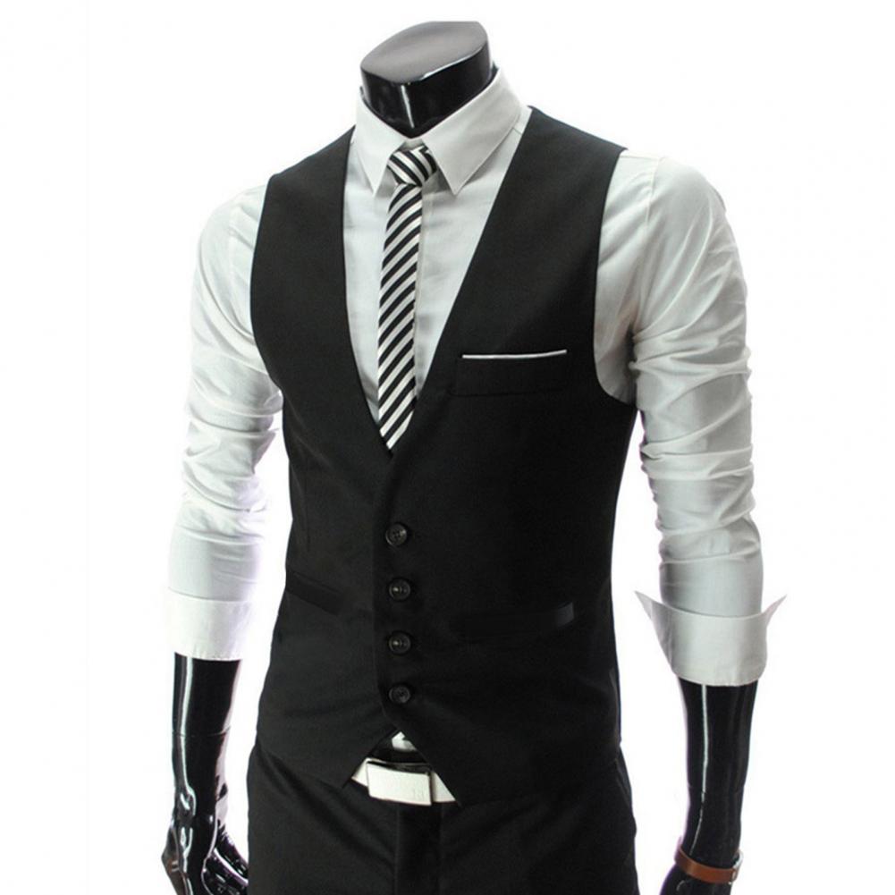 Hommes Gilet simple boutonnage - Formal Vest Waistcoat avis et prix