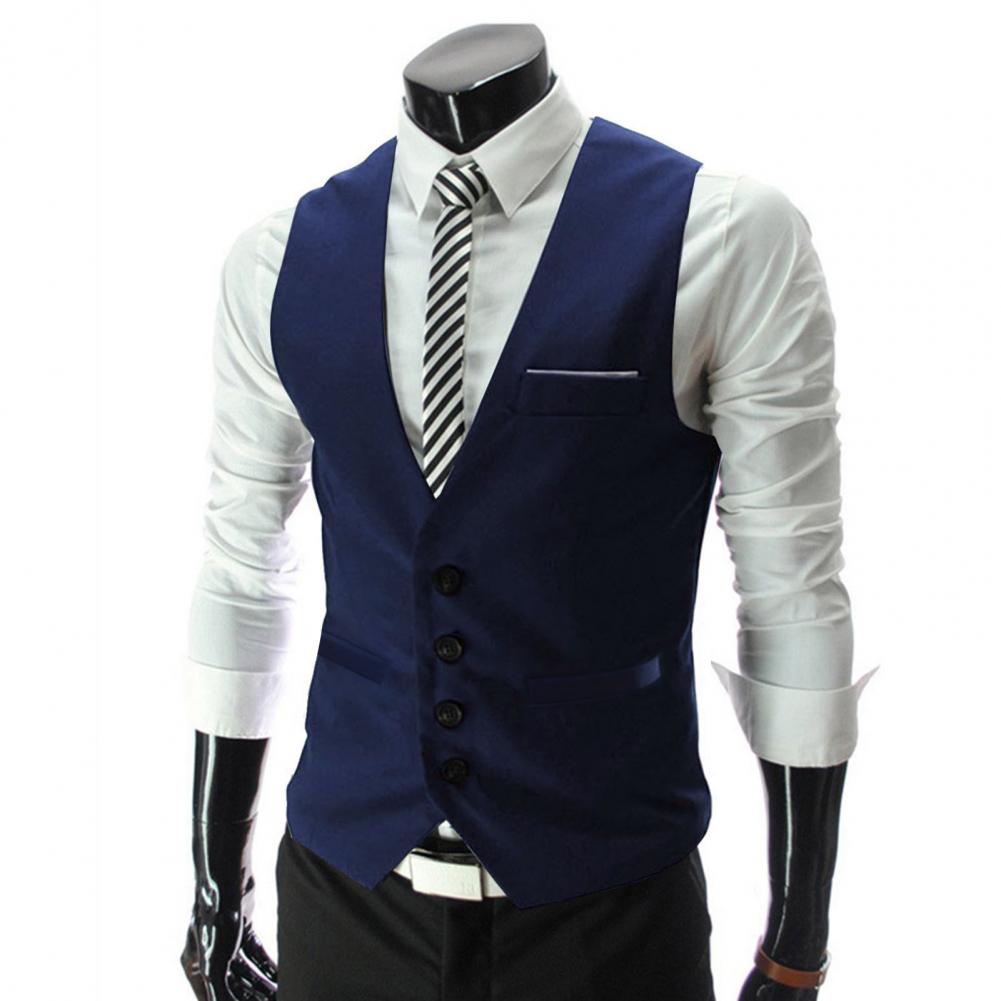 Hommes Gilet simple boutonnage - Formal Vest Waistcoat avis et prix