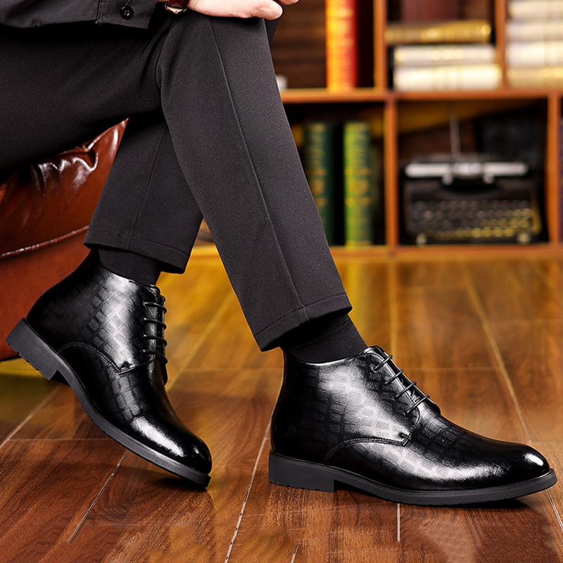 Bottes en cuir de style britan - Men Formal Wear Top avis et prix