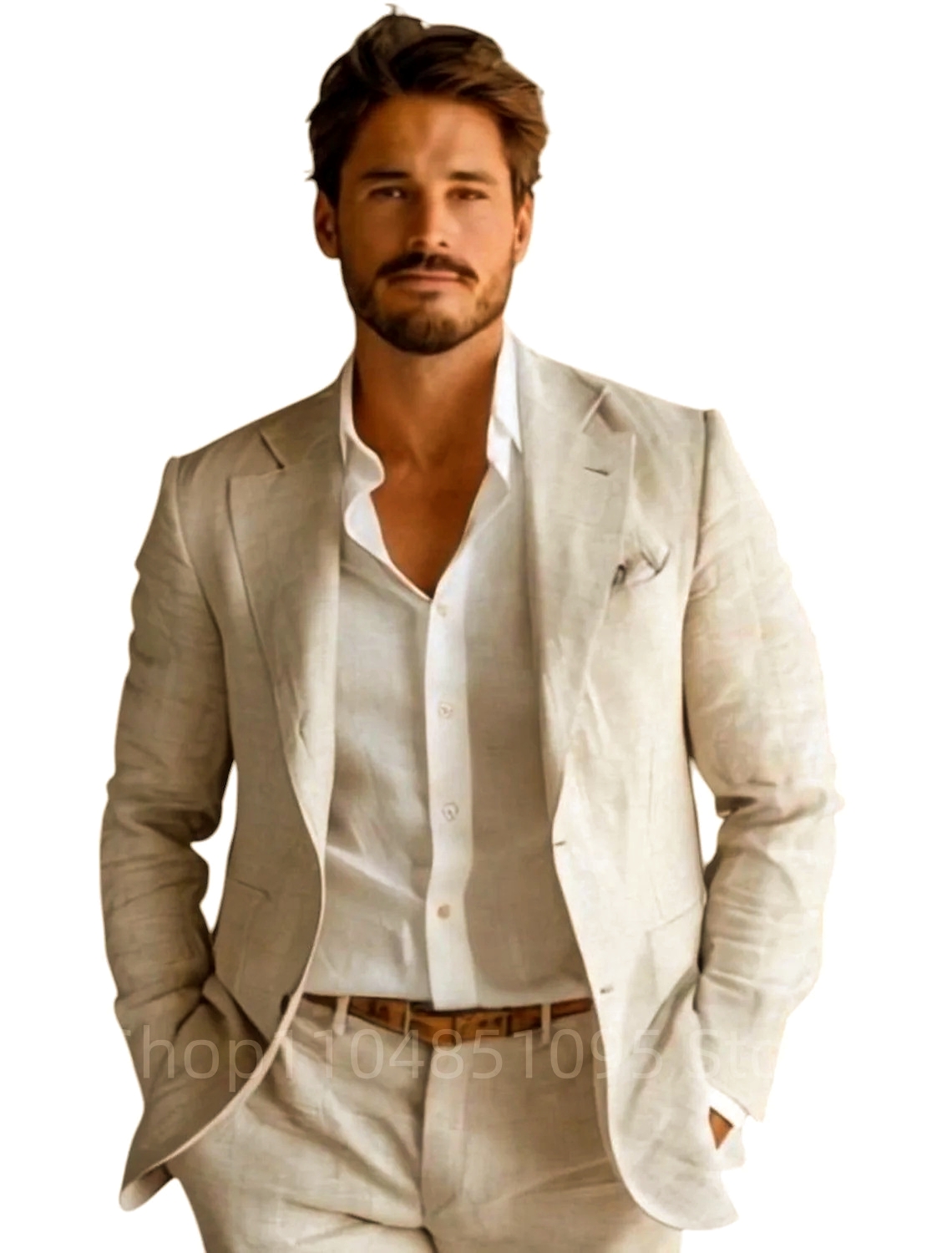 Blazer en lin bleu slim fit po - Men Formal Wear With Coat avis et prix