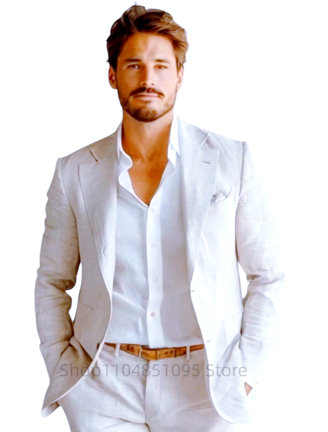 Blazer en lin bleu slim fit po - Men Formal Wear With Coat avis et prix